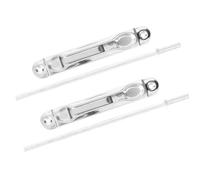 Abaodam 2 Sets Stainless Steel Fire Door Bolt Concealed Spring Bolt Set, Silver, Easy to Install, Concealed Installation, for Fire Escape and Anti-Theft Doors,
