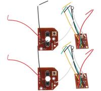 Abaodam 2 Sets Two-channel Remote Control Module 27mhz Wireless Transmitter Receiver Board with Antenna for Rc DIY Electrical Circuit Physics Experiment Assembly