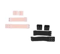 Abaodam 2 Sets Women Extender and Wig Elastic Tightening Straps Adjustable Buckle Extension for Comfortable Fit Bras and Wigs Includes Skin Tone and Black Colors