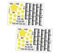 Abaodam 2 Sheets Growth Chart Stickers Kids Growth Stickers Star Shape PVC Material Fine Picture Quality Facilitate Measurement Records Suitable for Kindergartens and Room Decoration