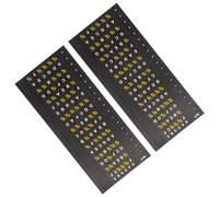 Abaodam 2 Sheets Guitar Fretboard Stickers Self-adhesive Note Map Decals for Acoustic Electric Guitars Sturdy Beginner Learning Aid