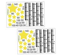 Abaodam 2 Sheets Height Wall Ruler Star Shape PVC Growth Chart Full Colour Fine Picture Quality for Children's Rooms and Baby's Rooms