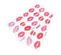 Abaodam 2 Sheets of Red Lip Shape Valentine Wall Stickers, Self-Adhesive PVC Decals Leaving No Traces, Romantic Party Favor Decoration for Store Or Mall Valentine's Day