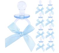 Abaodam 20 Pack Mini Pacifier with Ribbon Bow for Baby Shower Games Favors Decorations Gender Reveal Party Supplies