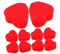 Abaodam 20 Pairs Heart Sponge Props Soft Red Sponge Balls for Magician Performances for Family Bonding and Parent Interaction Christmas Tools