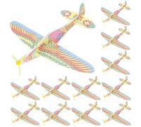 Abaodam 20 pcs Foam Glider Airplane Bright Color Flying Planes for Boys and Outdoor Fun Activity Easy Throwing Educational for Creativity and Imagination