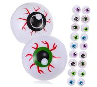 Abaodam 20 Pcs Halloween Fake Eyeballs Plastic Bouncy Eye Balls Realistic Colored Decoration Props for Party Supplies and Horror Atmosphere