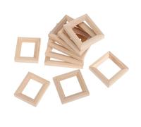 Abaodam 20 pcs Miniature Wooden Photo Frames for Dollhouse DIY Mini House Decor Craft Kit with Fine Workmanship and Natural Colors Suitable for Artistic Display