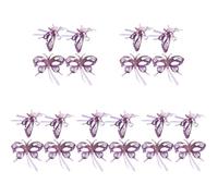 Abaodam 20 Pcs Purple Butterfly-designed Half Face for Women, Comfortable and Easy to Wear Plastic Party Mask, for Hawaii Party and Carnival Events