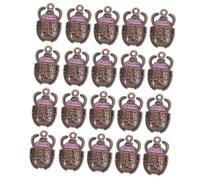 Abaodam 20 Pcs Vintage Egyptian Sacred Beetle Charms for Jewelry Making Purple Amulet Pendants for DIY Necklace Bracelet Crafting Accessories Elegant Crystal Details