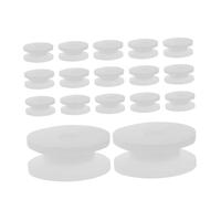 Abaodam 20 Pieces Plastic Pulley Wheel Gear for Model Cars, Fixed Bore Transmission Belt Pulley, Diy Science Education Accessories, Diameter 9.3mm, Suitable for Rc Toy Motors