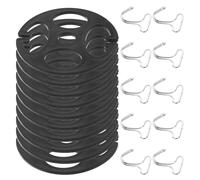 Abaodam 20 Sets Metal Hook for Car Seat Cover Fastening Hooks and Black Clips Car Seat Anchor Straps Stain-resistant Trim Accessories for Truck Suv Easy Installation with Snug Fit and