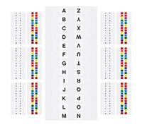 Abaodam 20 Sets Self-Adhesive Alphabet Index Tabs A-z Sticky Page Markers for Books Notebooks Files Colorful and White Letters, Waterproof Small Letter Tabs for Office and School Use
