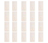 Abaodam 20 Sheets Orange Waterproof Handwritten Labels Stickers, Removable Rectangular Paper Tags for Classroom Storage and Spice Jars, Vivid and Readable, Water and Oil Resistant