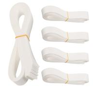 Abaodam 200 Pcs White Money Paper Straps for Cash Banknotes 36cm Cotton Currency Bands for Banking and Cash Handling 5 Packs Approx 40 Straps Each Money Organizer