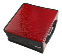 Abaodam 200 Pieces CD DVD Carry Case Pu Fashion Storage Bag with Wear-Resistant Zipper for Organizing Discs at Home and On-the-go