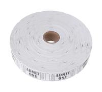 Abaodam 2000 White Raffle Tickets Roll for Events Single Roll Carnival and Fundraiser Tickets for Classroom Door Prizes and Rewards