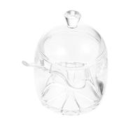 Abaodam 200ml Seasoning Storage Box Kitchen Seasoning Bottle Acrylic Sealed Design Keeps Fresh Longer with Lid and Spoon for Household Kitchen Use