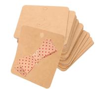 Abaodam 200pcs Brooch Jam Pin Badge Display Card Flashcards Brooch Pin Display Cards Card Display Stand Hair Tie Display Cards Jewelry Display Cards Barrette Jewelry Card Coin Paper Brown