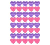 Abaodam 200pcs Heart Shaped Rubber Pin Backs Brooch Clasp Keepers for Hat Pin in Assorted Colours Sturdy Badge Holders with Good Grip