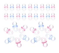 Abaodam 200pcs Mini Acrylic Pacifiers DIY Craft Beads for Jewelry Making Pacifier Charms for Gender Reveal Party Decorations