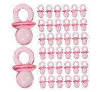Abaodam 200pcs Mini Clear Acrylic Pacifiers for Shower Favors Gender Reveal Party Decorations DIY Table Scatter for Celebrations and Events