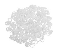 Abaodam 200pcs Poultry Foot Rings Adjustable Open Structure Bird Leg Bands for Pigeon Identification Comfortable Fit for Growth Resilient Outdoor Use Easy Clip Design