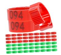 Abaodam 200pcs Poultry Leg Bands Chicken Identification Rings for Breeding Farm Smooth Surface Leg Tags for Chickens Ducks Geese Easy to Use and Remove Green Red for Distinguishing Breeds