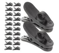 Abaodam 200pcs Rotatable Plastic Spring Mic Clip Small Headphone Clips for Shirt Cable Holder Mic Accessories Earbud Wire