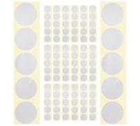 Abaodam 200pcs Silver Self-Adhesive Embossed Steel Seal Stickers with Scalloped Edge 5cm Round Blank Certificate Labels for Office Stationery and Document Sealing