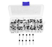 Abaodam 200pcs To-92 Transistor and Diode Kit 10 Types and Each, Fast Switching Electronics Component Assortment Kit Plastic Material for Electronic DIY Projects