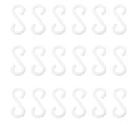 Abaodam 200pcs White Plastic S Shaped Hooks for Lightweight Daily Essentials and Supermarket Shopping Bags, Secure Hanging and Prevent Wear to Hands, for Retail Stores and Walls