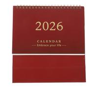 Abaodam 2026 Desk Calendar Small Desktop Calendar with Foldable Standup, Compact Design and Thick Sturdy Paper for Office and School Use, Minimalist and Modern Style