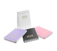 Abaodam 2026 Small Spiral Journal Notebook 4pcs A7 Pocket Calendar Planner with Monthly Layout for Daily Scheduling and On-the-go Organization