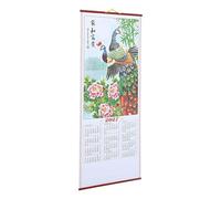 Abaodam 2027 Year the Goat Monthly Hanging Calendar with Comprehensive Schedule, Paper Material, Space-saving Design, Traditional Chinese Style Decor for Spring Festival and Studies