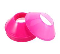 Abaodam 20Pcs 12.5Cm Mini Football Agility Training Cones, Portable Magenta Soccer Practice Discs for Running Drills and Outdoor Sports Training Equipment