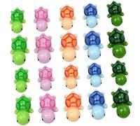 Abaodam 20pcs Adorable Mini Resin Tortoise Ornaments Cute Landscaping Figurines Desktop Garden Supplies Tiny Animals Decorative Figurines