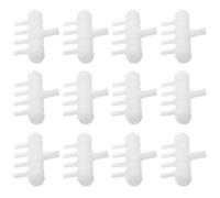 Abaodam 20pcs Aquarium Air Pump Splitter 4-port Oxygen Flow Control Valve 8mm to 4mm Connector White for Fish Tank Air Pump Accessories