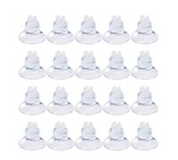 Abaodam 20pcs Aquarium Suction Cups with Open Mouth Clips Easy Install Airline Tube Holders for Fish Tank Non-toxic Material Secure Air Pump Hose Fixing Accessories