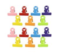 Abaodam 20pcs Assorted Color Metal Binder Clips Small and Strong Clips with Sturdy Construction and Small Hole Handles for Organizing Papers on Bulletin Boards at Home Random Color