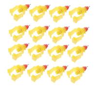 Abaodam 20pcs Automatic Chicken Water Feeder Nipples Spring Clip Style Poultry Drinker for Chickens Ducks Quails Practical Yellow Random Color