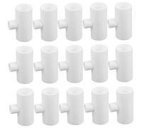 Abaodam 20pcs Automatic Waterer Tee Fitting Tool for Chicken Water Drinkers Plastic Tee Fittings for Poultry Water Feeder Parts