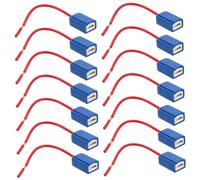 Abaodam 20pcs Ceramic Headlight Wiring Harness Socket Adapter Plug High Temperature Resistant Car Lamp Connector for Stable Fog Light Retrofit and Replacement Bulb Holder