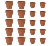 Abaodam 20pcs Ceramic Plant Pot with Tray, Compact Pottery Flowerpot | Smooth Surface, Simple Design, Suitable for Green Plants, Air Plants, Teachers, Succulent Lovers, Balcony Gardening