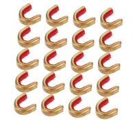 Abaodam 20pcs Copper Bow String Nocking Buckle Kit with Pliers for Recurve and Compound Bows Arrow Tails and Nocks for Stable Bowstring Replacement and Tuning