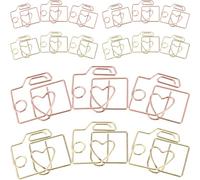 Abaodam 20pcs Creative Metal Paper Clips Set, Small Decorative Gold and Rose Gold Novelty Clips for Office Documents, Craft Projects, and File Organization