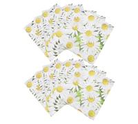 Abaodam 20pcs Daisy Floral Paper Napkins Disposable Napkins for Tea Parties and Weddings, Comfortable to Use, Easy to Carry, Charming Retro Flower Design for Party Supplies
