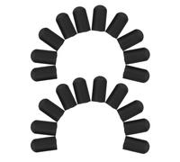 Abaodam 20pcs Drumstick Cover Silicone Mute Tips Black for Drum Practice Accessories Noise Cancelling Drumstick Silent Tips Protector