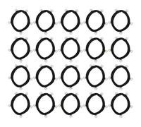 Abaodam 20pcs Elastic Hair Bands Pearl Hair Circle Tie Band with No Loose Ends and High Elasticity Cloth Material Suitable for Parties at Home