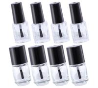 Abaodam 20pcs Empty Nail Polish Bottles 5ml Glass Refillable Containers with Brush Cap, and Shapes, Convenient Design for DIY Nail Art and Liquid Subpackaging
